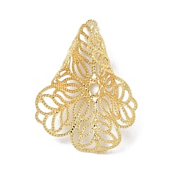 Настоящее золото 18K Конус из латуни с покрытием стойки, долговечный, без свинца и без кадмия, реальный 18 k позолоченный, 28.5x21x15.5 мм, отверстие : 2 мм