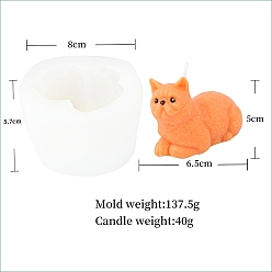 Белый Пищевые силиконовые формы для свечей своими руками, для домашнего декора, животное, белые, 80x57 мм