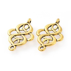 Античное Золото Звенья / разъемы из сплава в тибетском стиле, компоненты для люстры, без свинца и без кадмия, ромб, античное золото , 28x18x2 мм, отверстие : 1.5 мм, 595 шт / кг