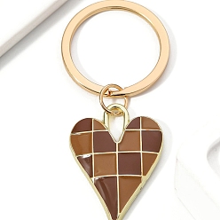 Сиена Брелки из сплава эмали, украшения для сумок и кошельков, сердце, цвет охры, 6.5x3 см