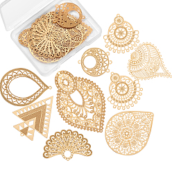 Золотой 304 подвески из нержавеющей стали, для изготовления ювелирных изделий DIY, разнообразные, золотые, 16 шт / коробка