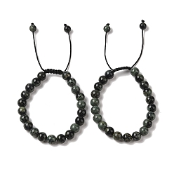 Яшма Камбаба 8круглые браслеты из натуральных бусин камбаба из яшмы диаметром мм, регулируемые браслеты из нейлонового шнура для женщин и мужчин, внутренний диаметр: 1-7/8~2-7/8 дюйм (4.9~7.3 см)