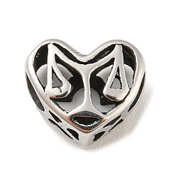 Весы 316 полые бусины из хирургической нержавеющей стали, сердце с двенадцатью созвездиями, Весы, Весы, 10x12x6.5 мм, отверстие : 4 мм
