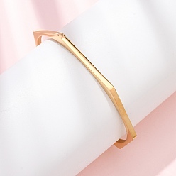 Золотой 304 из нержавеющей стали манжеты браслеты, шестиугольник, ионное покрытие (ip), золотые, внутренний диаметр: 2-1/2 дюйм (6.4 см)