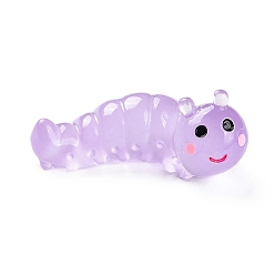 Фиолетовый Светящийся орнамент в виде червяка из смолы, светится в темноте, микроландшафтное украшение сада, фиолетовые, 15x35.5x13 мм