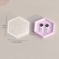 Шестиугольник Сделай сам пищевые силиконовые формы для подставок, изготовление украшений, формы для литья смолы, для уф-смолы, изготовление ювелирных изделий из эпоксидной смолы, шестиугольник, 81x71x11 мм