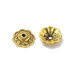 Античное Золото Бусины разделители из сплава , без кадмия и без свинца, цветок, античное золото , 11.5x2.5 мм, отверстие : 1.6 мм, Около 2127 шт / 1000 г