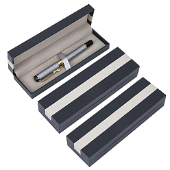Black Plastic Pen Gift Packing Boxes, Rectangle, Black, 17.9x5.5x3.1cm