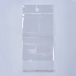 Clair Sacs de cellophane rectangle, pour boucle d'oreille et collier, clair, sachets de cellophane: 15.3x6.9 cm, mesure intérieure: 10.4x6.8 cm