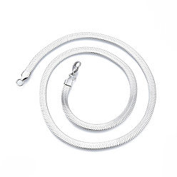 Нержавеющая Сталь Цвет Не тускнеет 304 ожерелье из нержавеющей стали с цепочкой в виде елочки для мужчин, цвет нержавеющей стали, 19.69 дюйм (50 см), широк: 5 мм