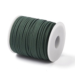 Dark Slate Gray 45M Faux Suede Cord, Faux Suede Lace, Dark Slate Gray, 2~2.5x1.5~2mm, about 50 Yards(45m)/Roll