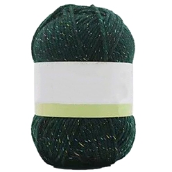 Dunkelgrün Acrylfasern und Polyestergarn, mit goldenem Seidenfaden, zum Weben, Stricken & Häkeln, dunkelgrün, 2~2.5 mm