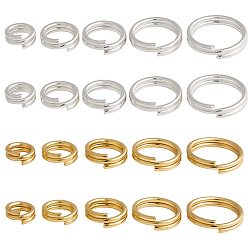(52) Непрозрачная лаванда 100шт. латунные разрезные кольца, круглые кольца, 2 контур, долговечный, разноцветные, 4~8x1.5 мм, внутренний диаметр: 2.5~6.5 мм, 10 шт / цвет