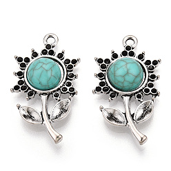 Античное Серебро Сплавочные подвески для размещения стразов, cmолой, , без кадмия и без свинца, античное серебро, пригодный для стразов 1.2 мм, 34.5x19x7.5 мм, отверстие : 2.2 мм