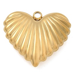 Настоящее золото 18K 304 подвески из нержавеющей стали, шарма сердца, реальный 18 k позолоченный, 28.5x32x7.5 мм, отверстие : 3 мм