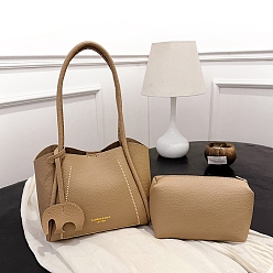 Pale Goldenrod DIY Rectangle Tote Bags Kits, Including PU Leather Bag Materials,, Pale Goldenrod, 210x240x110mm