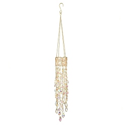 Colorful Crystal Glass & Iron Hanging Suncatchers, Rainbow Maker, for Garden & Home Decoration, Colorful, 500x50x57mm