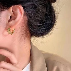 Золотой Серьги сплава обручем, сложить очарование, золотые, 25 мм