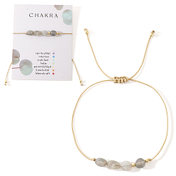 Дымчатый Кварц Чакра регулируемые браслеты из плетеных бусин из натурального дымчатого кварца, Браслеты из нейлонового шнура для женщин и мужчин, внутренний диаметр: 11 дюйм (28 см)