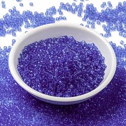 (RR159D) Transparent Cornflower Blue MIYUKI Round Rocailles Beads, Japanese Seed Beads, (RR159D) Transparent Cornflower Blue, 8/0, 3mm, Hole: 1mm, about 422~455pcs/bottle, 10g/bottle
