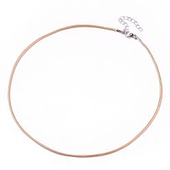 Peru Waxed Cotton Cord Necklace Making, with Alloy Lobster Claw Clasps and Iron End Chains, Platinum, Peru, 17.4 inch(44cm), 1.5mm