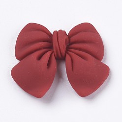 Темно-Красный Кабошоны из смолы, бантом, для изготовления аксессуаров своими руками, темно-красный, 24x29x6 мм