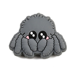 Серый Силиконовые бусины, фокусные бусы, осьминог, серые, 23x29.5x10.5 мм, отверстие : 2 мм