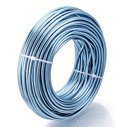 Light Steel Blue Round Aluminum Wire, Bendable Metal Craft Wire, for DIY Jewelry Craft Making, Light Steel Blue, 9 Gauge, 3.0mm, 25m/500g(82 Feet/500g)