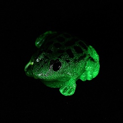 Зеленый Украшения в виде светящихся смоляных лягушек, светящиеся в темноте украшения, зелёные, 22x24x13.5 мм