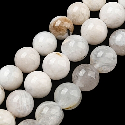 Rainbow Moonstone Бусины из натурального радужного лунного камня, класса AB, круглые, 8 мм, отверстие : 0.8 мм, около 50~51 шт / нитка, 15.75'' (40 см)