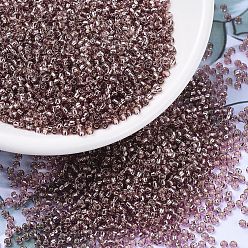 (RR12) Silverlined Smoky Amethyst Миюки круглые бусины рокайль, японский бисер, 11/0, (rr 12) серебристый дымчатый аметист, 2x1.3 мм, отверстия : 0.8 mm, около 50000 шт / фунт