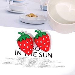 Клубника Подвески из пластика пвх имитация фруктов, клубника, 50x30 мм