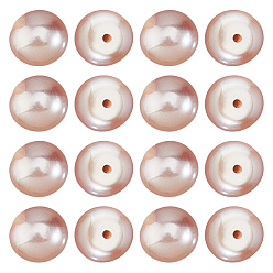 чертополох 9 пары бусин из натурального культивированного пресноводного жемчуга, окрашенные, половине просверлил, круглые, чертополох, 6~6.5x6~7 мм, отверстие : 0.8 мм