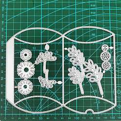 Stainless Steel Color Flower 3D Pillow Gift Box Carbon Steel Cutting Dies Stencils, Matte Style, Stainless Steel Color, 126x157mm