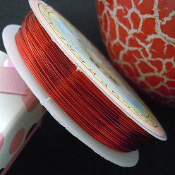Red Round Copper Jewelry Wire, Red, 20 Gauge, 0.8mm, about 9.84 Feet(3m)/roll