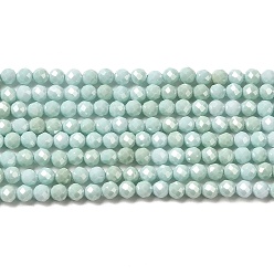 Нектар Бусины из кубического циркония, граненые круглые, нектар, 3 мм, отверстие : 0.6 мм, около 120 шт / нитка, 14.84''~14.96'' (37.7~38 см)