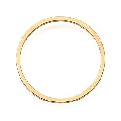 Настоящее золото 18K Латунные соединительные колечки, плоское кольцо, реальный 18 k позолоченный, 16x1 мм, внутренний диаметр: 14.5 мм