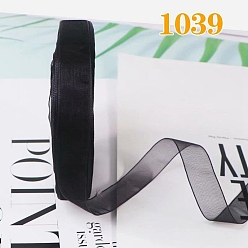 Черный Ленты из полиэстера с рюшами, для банта, орнамент одежды, чёрные, 5/8 дюйм (15 мм), около 40.46 ярдов (37 м) / рулон