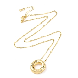 Letter O Ожерелья с подвесками из латуни с прозрачным кубическим цирконием и микропаве, Письмо O, 17.72 дюйм (45 см), буква o: 21x19.5 мм