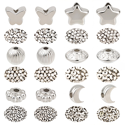 Платина 1200шт 6 стили пластиковые прокладки ccb, разнообразные, платина, 5~7x5~6x3~6 мм, отверстие : 1.4~1.8 мм, 200 шт / стиль