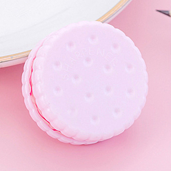 Бледно-Розовый Пластиковые точилки карандашей, имитация печенья, плоско-круглые, розовый жемчуг, 3.5 см