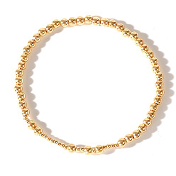 Золотой Браслеты из круглых бусин ccb, синтетический немагнитный гематитовый крестик для мужчин и женщин, золотые, внутренний диаметр: 6-1/2 дюйм (16.5 см)