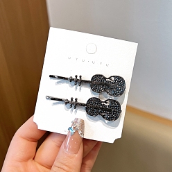 Реактивный Самолет Сплав горный хрусталь для волос заколки для волос, аксессуары для волос для женщин и девочек, гитар, струя, 60 мм