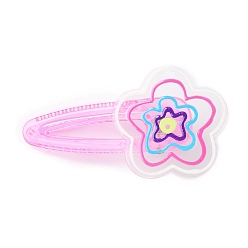 Сливовый Цветочные акриловые заколки для волос из кожи аллигатора, с железной фурнитурой, аксессуары для волос для девочек женщин, слива, 69x38x20 мм