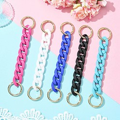 (52) Непрозрачная лаванда 5 шт 5 цвета акриловые витые цепи сумки удлинители цепи, с пружинными кольцами из цинкового сплава, аксессуары для замены сумок, разноцветные, 185 мм, 1 шт / цвет