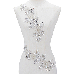 Белый Дым Кружево вышивка шитье волокно, аксессуары для одежды diy, цветок, серый, 360x120x5 мм