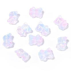 Лиловый Бусины лэмпворк , медведь, сирень, 14x12 мм, отверстие : 1.1 мм, около 20 шт / упаковка