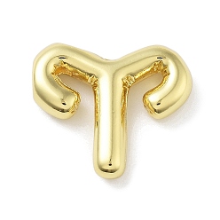 Овен Латунные бусины, без кадмия, без никеля и без свинца, двенадцать созвездий, реальный 18 k позолоченный, Овен, 18.5x20.5x4.5 мм, отверстие : 3.5x2 мм