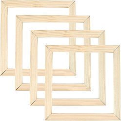 Цвет Древесины Носилки из цельного дерева, для масляной живописи холст печатает плакат, фото стены искусства, деревесиные, 25.2x1.8x1.8 см