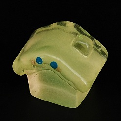 Дом Рождественская тема Волшебный мир светящееся украшение из смолы, светящийся в темноте орнамент, украшение рабочего стола, дом, 20x22.5x16 мм